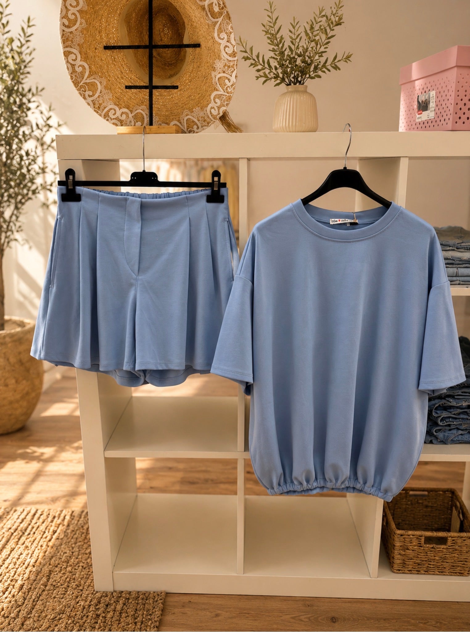 Comfy Short Set plooi