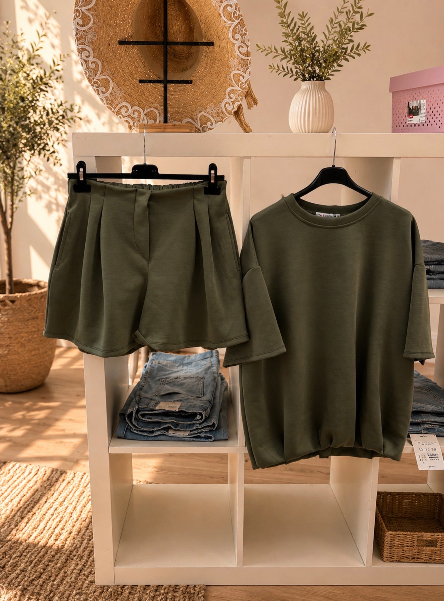 Comfy Short Set plooi