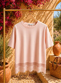 T-shirt satin kant