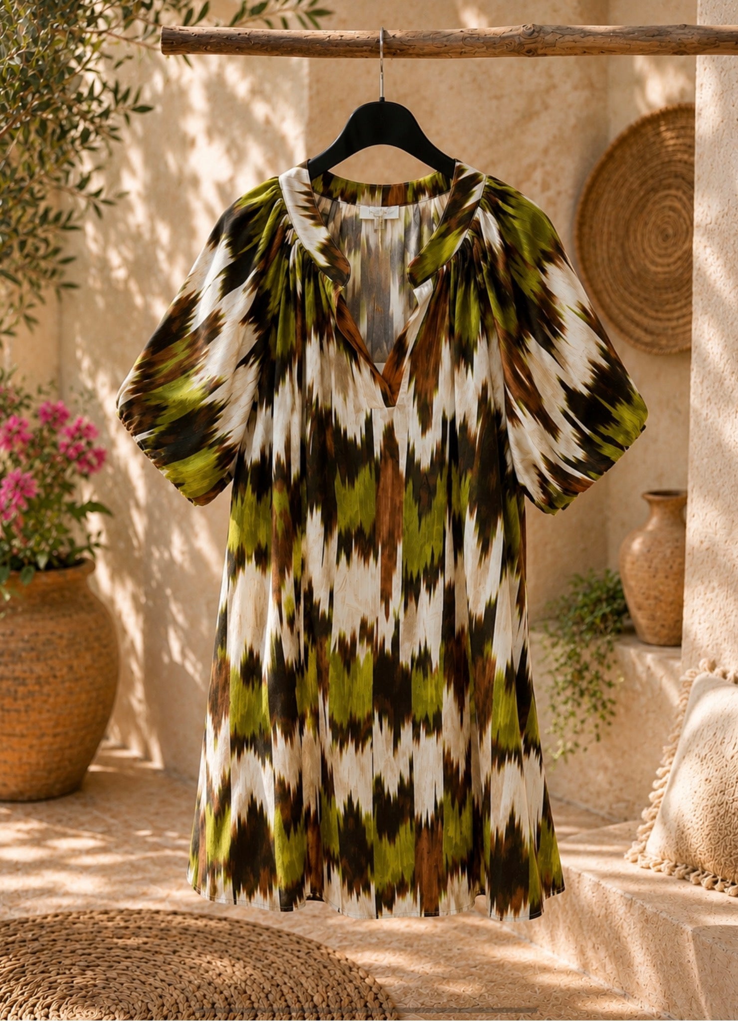 Tuniek Bruin/Groene Print