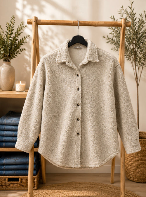 Teddy Jacket “Iconic Club” – Beige