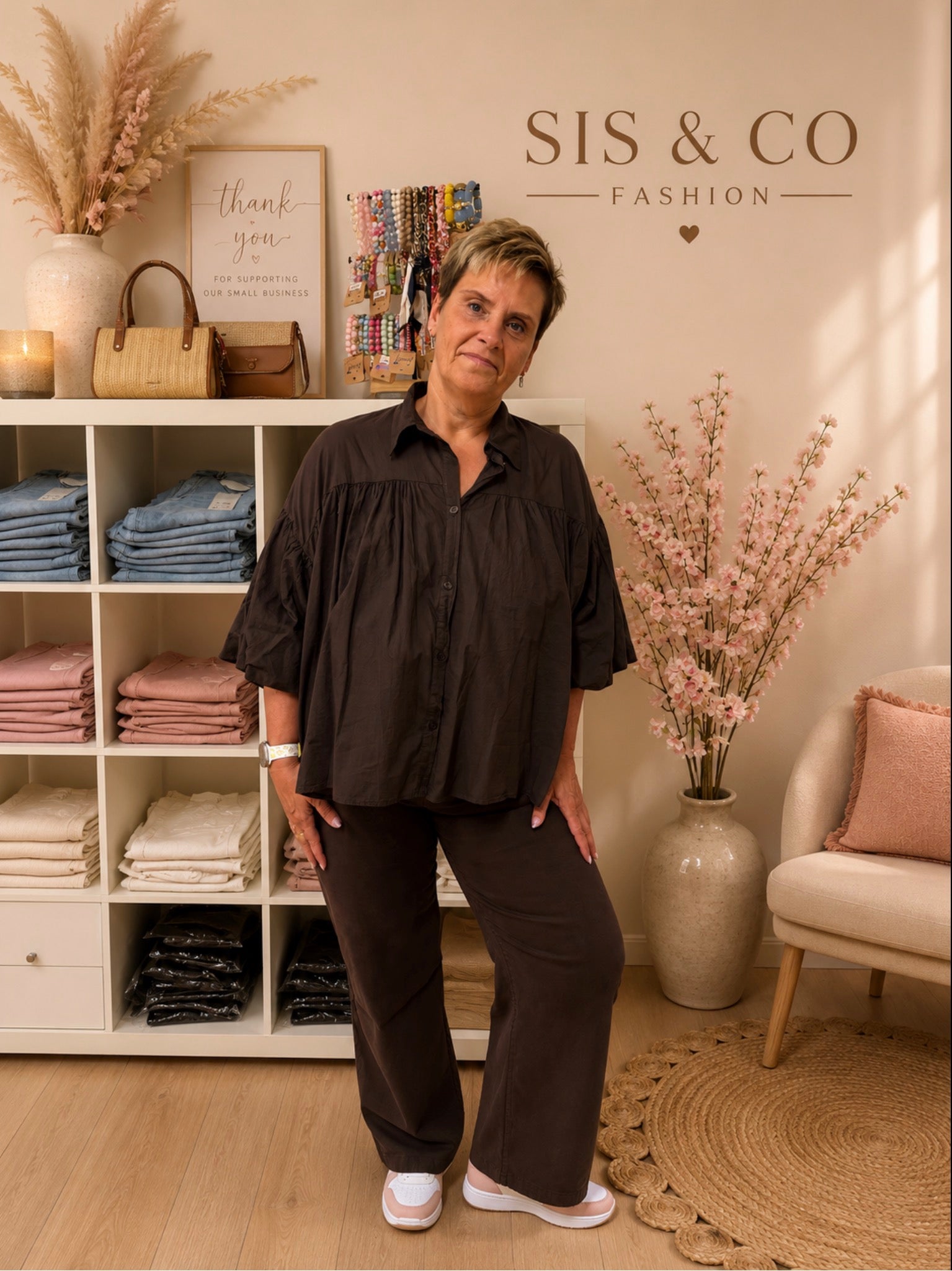 Blouse bruin