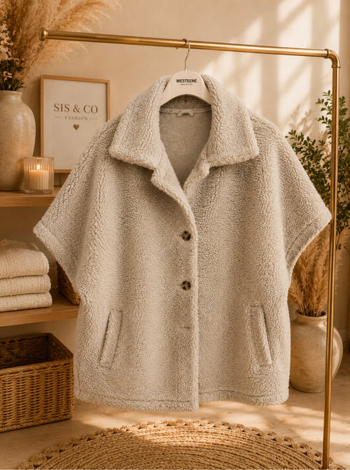 Teddy gilet beige