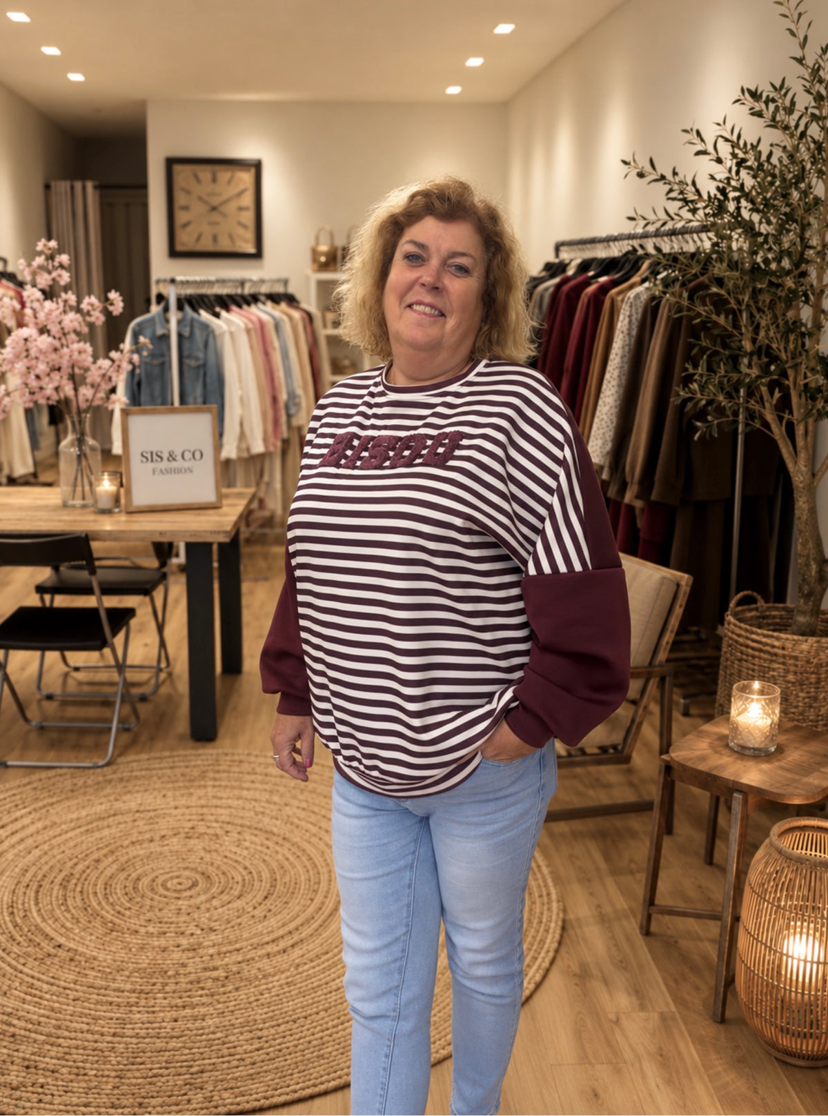 Gestreepte BISOU-sweater