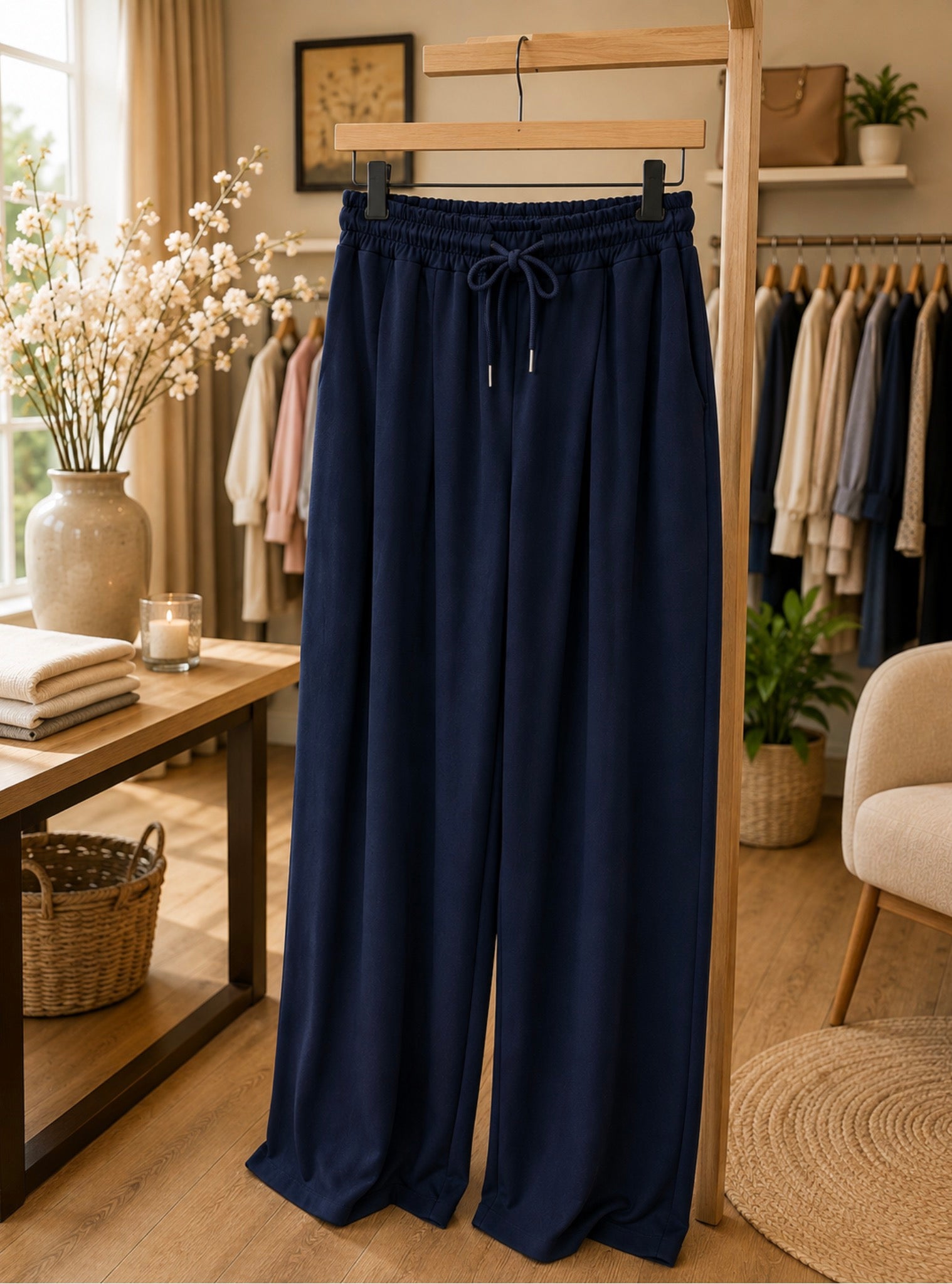Wide Leg – Donkerblauw