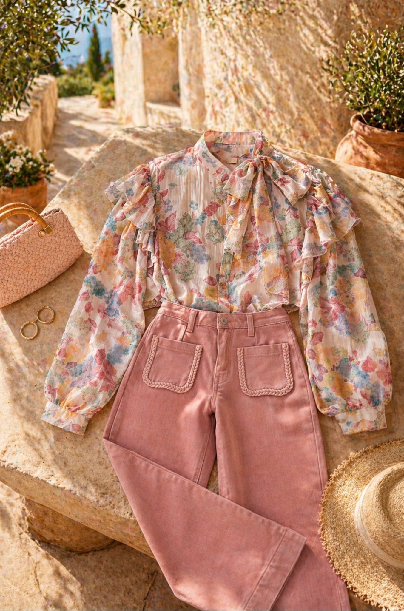 Blouse bloemen