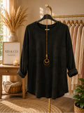 Rib knit met ketting