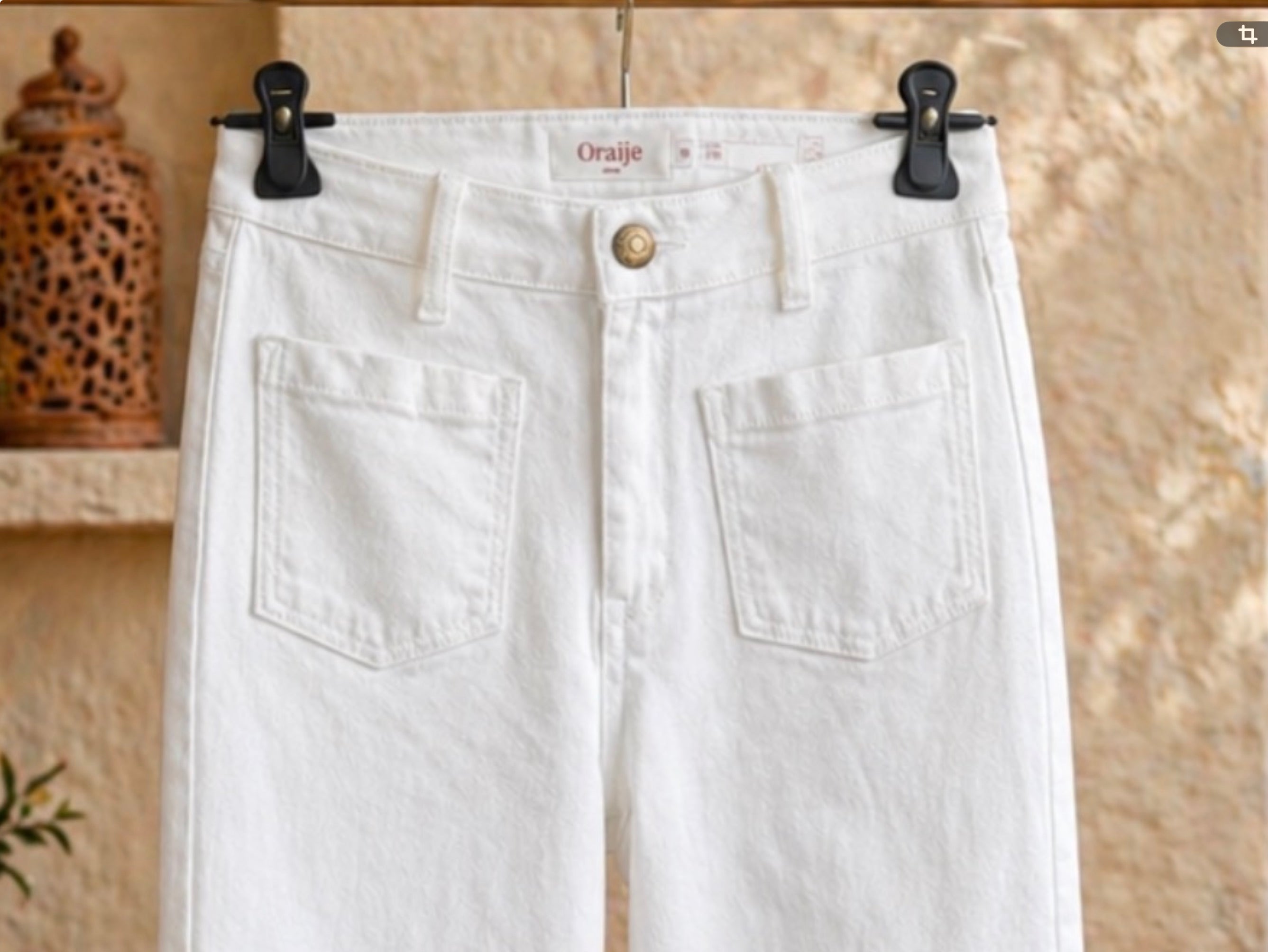 Wide leg jeans wit