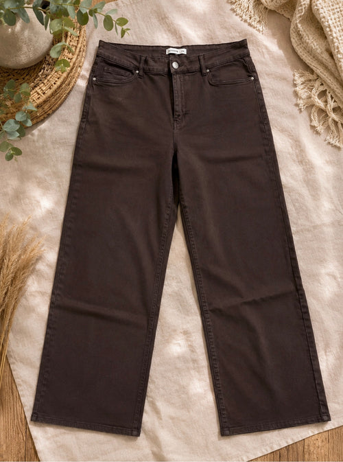 Bruine Wide Leg Jeans – Goodies