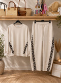 Trendy leopard set Crème