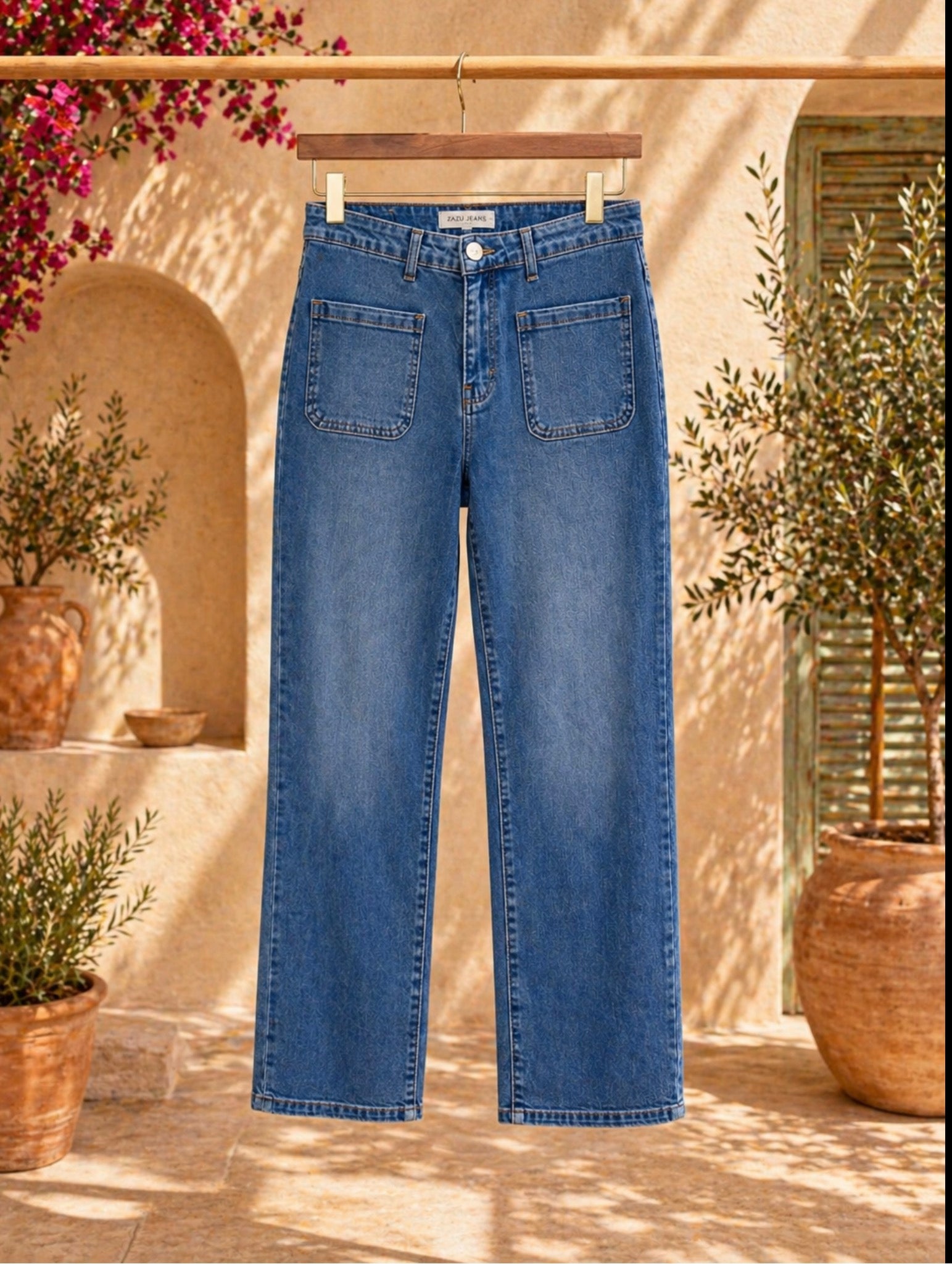 Straight jeans wide leg