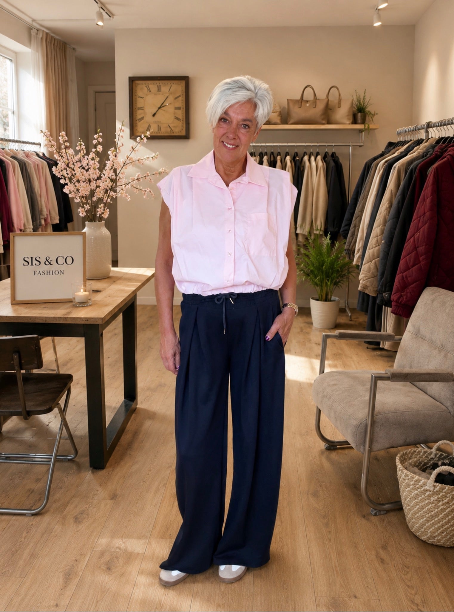 Wide Leg – Donkerblauw