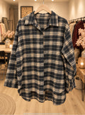 Geruite houthakker blouse