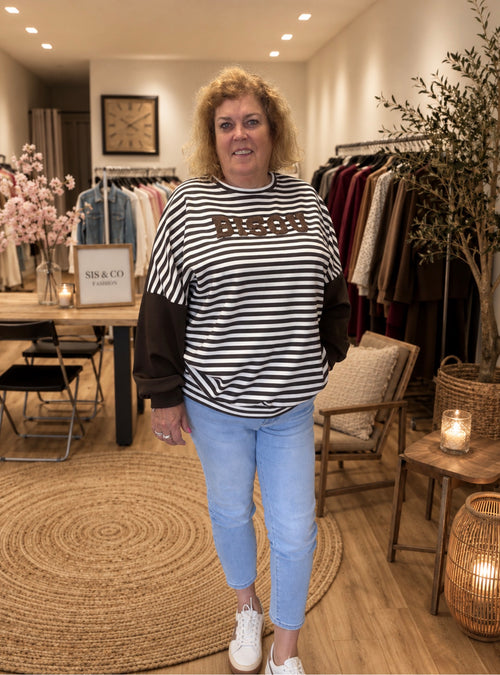 Gestreepte BISOU-sweater