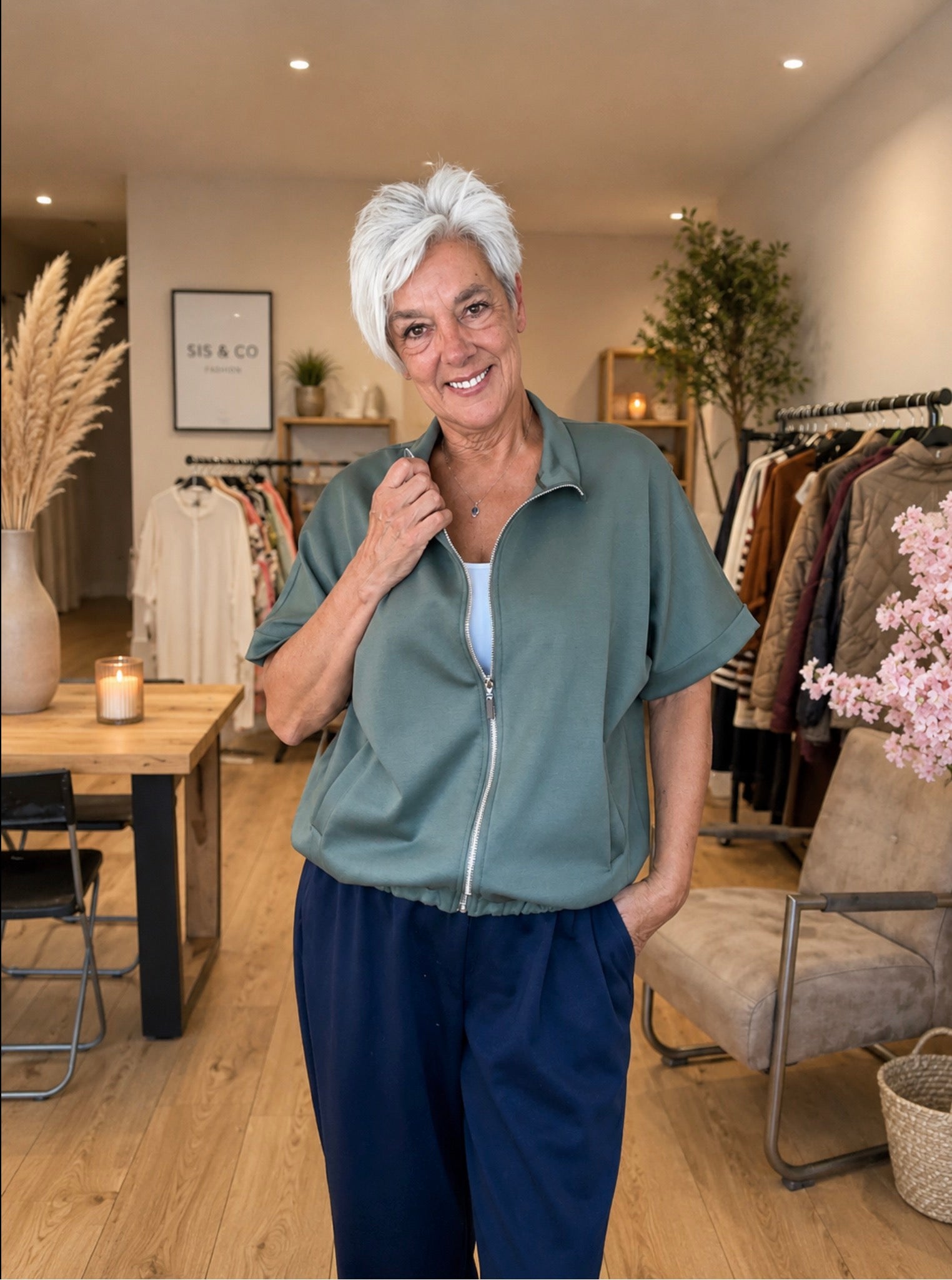 Zip jacket Groen