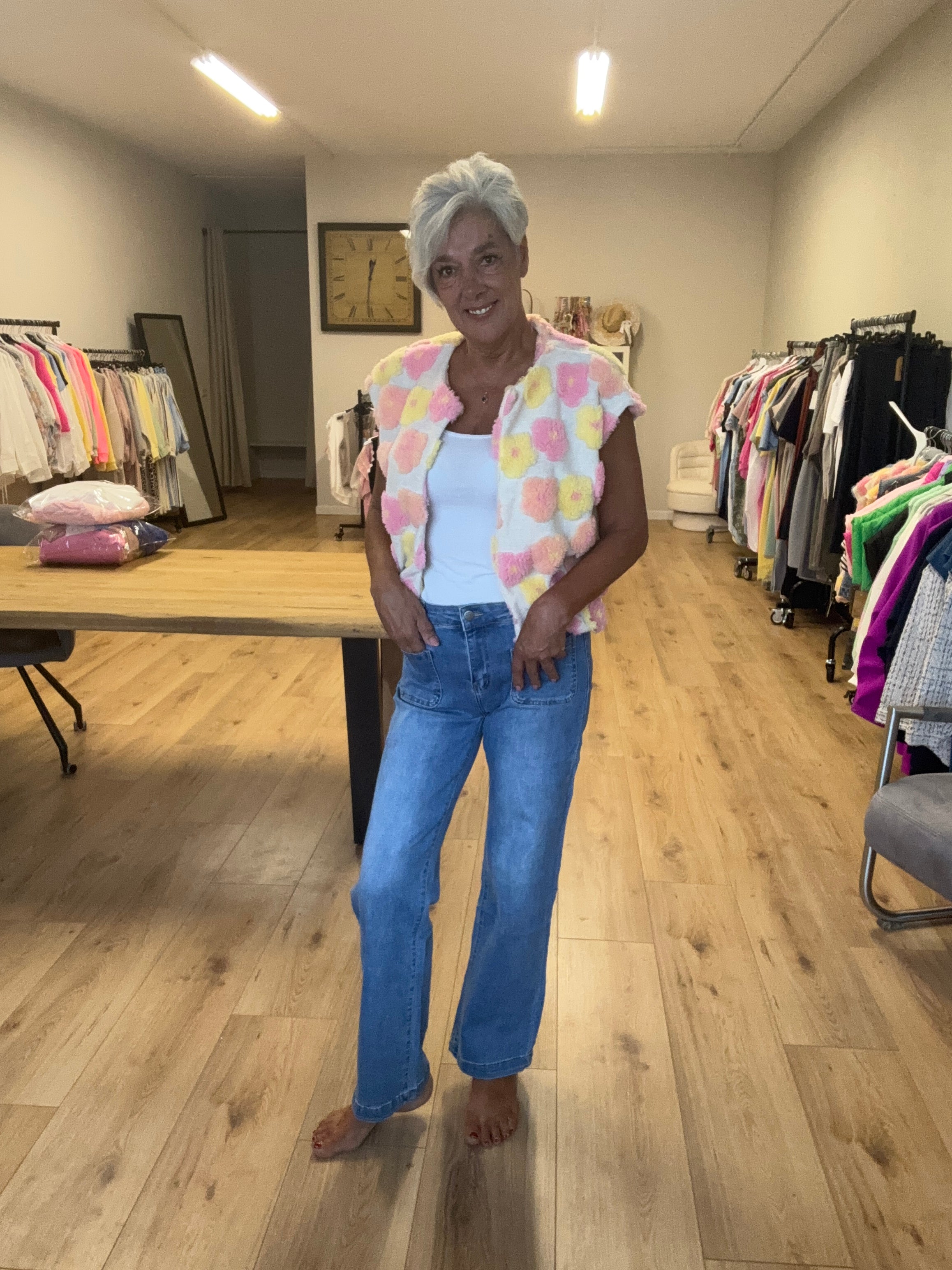 Straight jeans wide leg